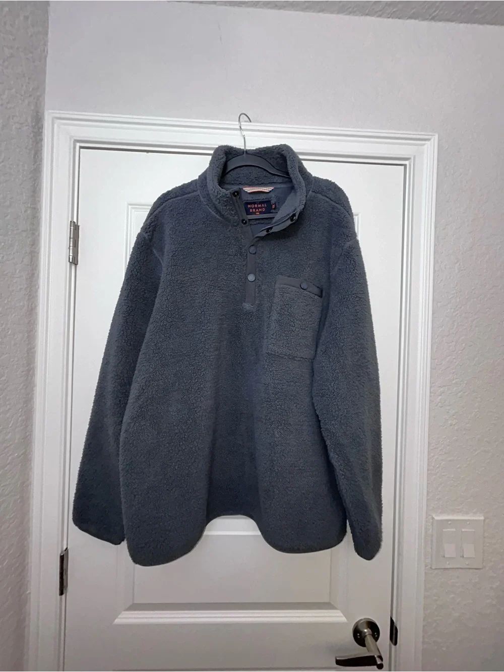 THE NORMAL BRAND 1/4 Button Front Pullover Fleece Jacket